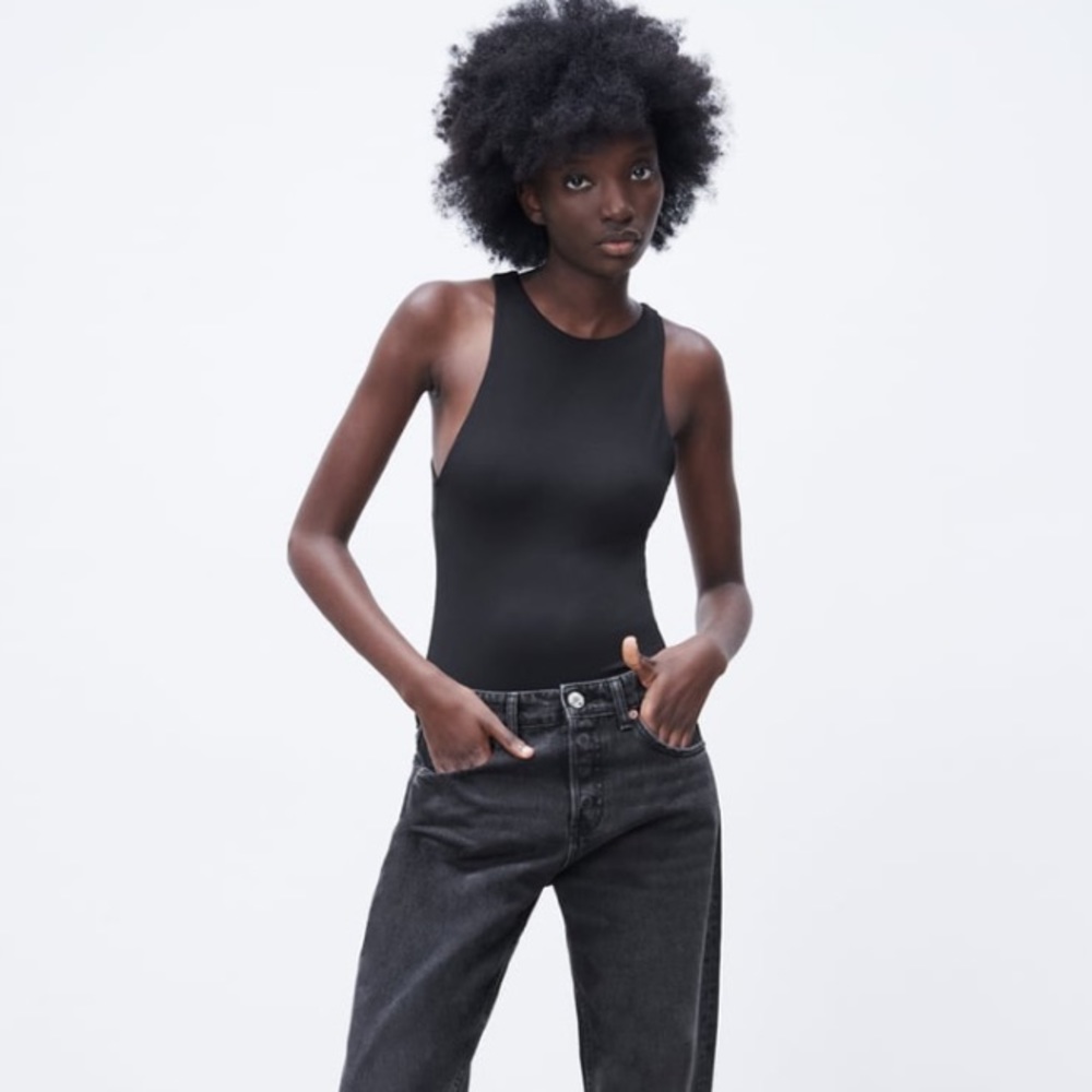 Zara Black Halterneck Bodysuit
